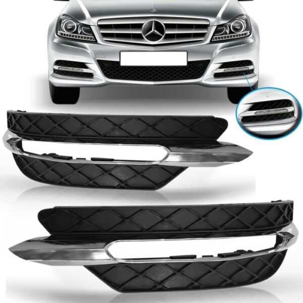 Moldura De Milha Mercedes-benz C200 2012 2013 2014 C/furo Lado Direito