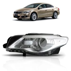 Farol Passat Cc 2009 10 11 2012 C/ Motor E Entrada P/ Xenôn Lado Esquerdo