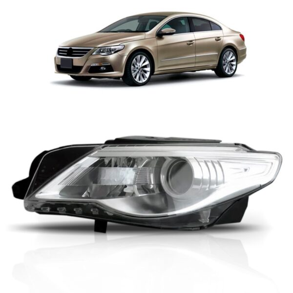 Farol Passat Cc 2009 10 11 2012 C/ Motor E Entrada P/ Xenôn Lado Esquerdo