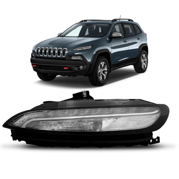 Farol Jeep Cherokee Superior 2014 2015 2016 C/led 1ª Linha Esquerdo/motorista