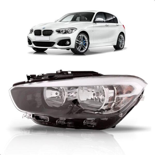 Farol Para Bmw Serie 1 2016 A 2018 Eletrico Com Led C/ Friso Lado Esquerdo