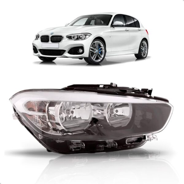 Farol Para Bmw Serie 1 2016 A 2018 Eletrico Com Led C/ Friso Lado Direito