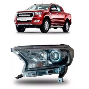 Farol Ranger 2016 A 2018 Manual/ Elétrico Mascara Negra Lado Esquerdo