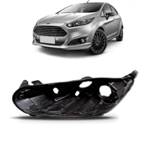 Carcaça Farol Para Ford Fiesta 2013 2014 2015 2016 2017 Lado Esquerdo