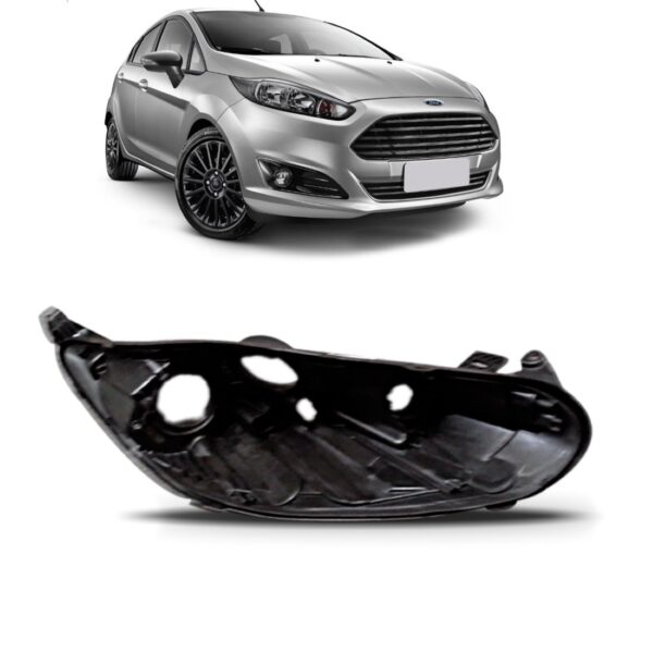 Carcaça Farol Para Ford Fiesta 2013 2014 2015 2016 2017 Lado Direito