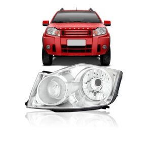 Farol Ecosport 2008 2009 2010 2011 2012 Cromado 1ª Linha Esquerdo/motorista