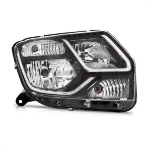 Farol Duster 15 16 Manual Preto Com Friso Cromado 1ª Linha Direito/passageiro