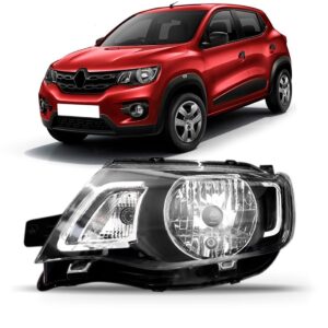 Farol Principal Renault Kwid 17 18 Regulagem Manual 1ª Linha - Esquerdo/motorista