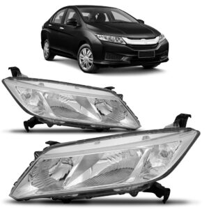 Farol Honda City 2014 15 2016 Manual Cromado 1ª Linha - Direito/passageiro