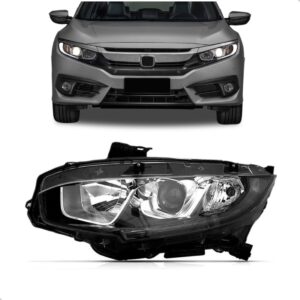 Farol Civic 2016 2017 2018 Eletrico Com Projetor Com Led Lado Esquerdo