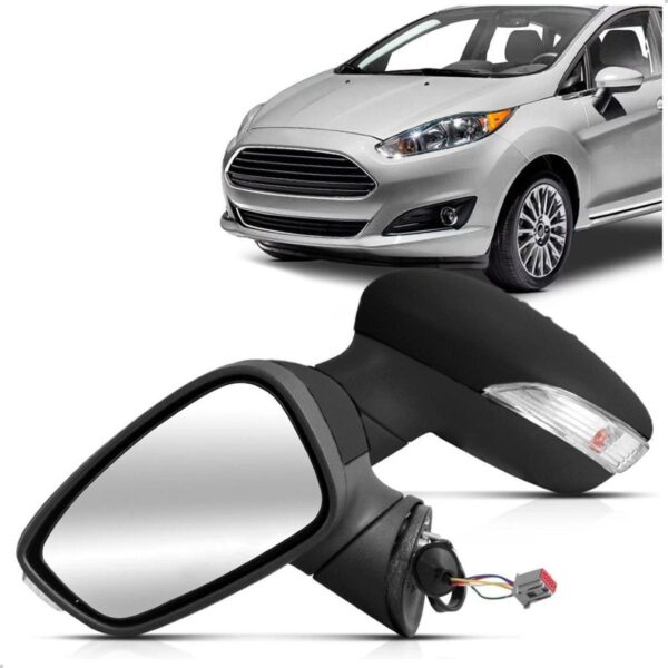 Retrovisor Fiesta 11 12 13 14 15 A 19 Eletrico Com Sinaleira Lado Esquerdo