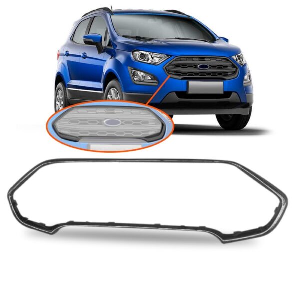 Moldura Grade Ecosport Radiador 2017 2018 2019 Cinza Escuro