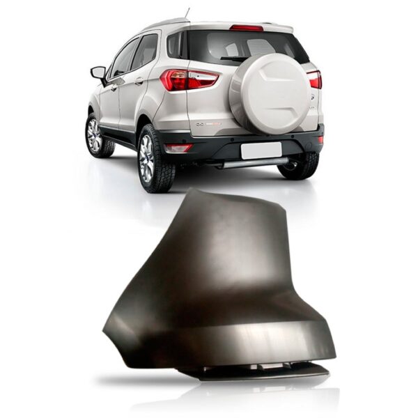 Ponteira Parachoque Traseiro Ecosport 2013 A 2019 Preto Lado Esquerdo