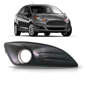 Moldura Milha Para Fiesta 2013 2014 2015 C/furo Cinza Escuro Lado Direito