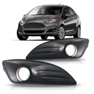 Moldura Milha Para Fiesta 2013 2014 2015 C/furo Cinza Escuro Lado Direito