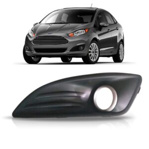 Moldura Milha Para Fiesta 2013 2014 2015 C/furo Cinza Escuro Lado Esquerdo