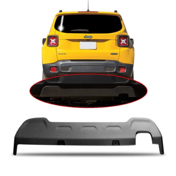 Spoiler Saia Parachoque Traseiro Renegade 15 A 18 Cinza Escu Cinza-escuro