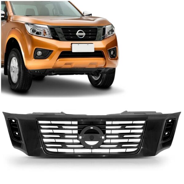 Grade Radiador Nissan Frontier 17 2018 Texturizado 1a Linha Preto
