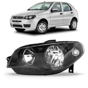 Farol Palio 2004 05 06 07 08 09 2010 Máscara Negra Aro Preto Lado Esquerdo