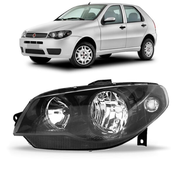 Farol Palio 2004 05 06 07 08 09 2010 Máscara Negra Aro Preto Lado Esquerdo