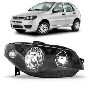 Farol Palio 2004 05 06 07 08 09 2010 Máscara Negra Aro Preto Lado Direito