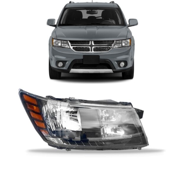 Farol Journey 09/13 Mascara Negra Sinaleira Ambar 1ª Linha - Direito/passageiro