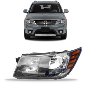 Farol Journey 09/13 Mascara Negra Sinaleira Ambar 1ª Linha - Esquerdo/motorista