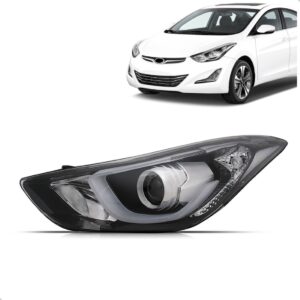 Farol Elantra 14 15 2016 Elétrico Com Motor Com Led 1ª Linha Esquerdo/motorista
