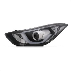 Farol Elantra 14 15 2016 Elétrico Com Motor Com Led 1ª Linha Esquerdo/motorista