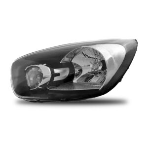 Farol Para Picanto 2012 A 2017 Manual Máscara Negra 1ª Linha - Esquerdo/motorista