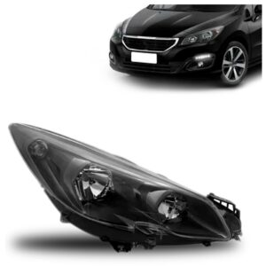 Farol Para Peugeot 308 16 A 2019 Fume Negro Manual 1ª Linha Direito/passageiro