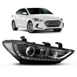 Farol Elantra 2017 A 2019 Eletrico C/motor C/projetor C/led Lado Direito