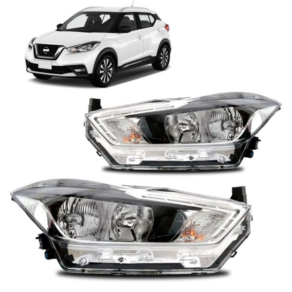 Farol Nissan Kicks 2017 A 2018 Manual S/ Led 1ª Linha - Direito/passageiro