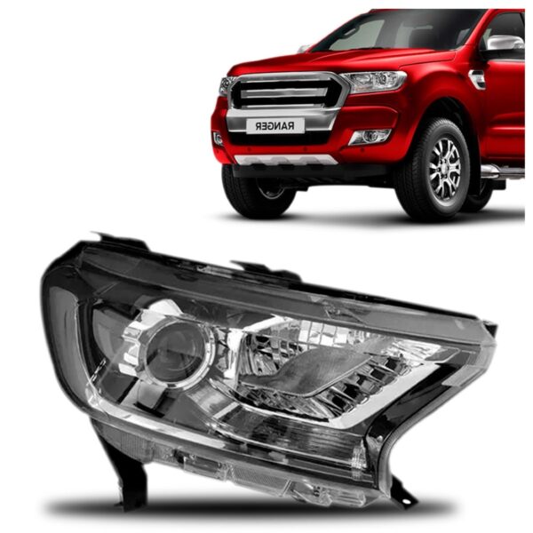 Farol Ranger 2016 A 2018 Eletrico C/motor C/projetor Cromado Lado Direito