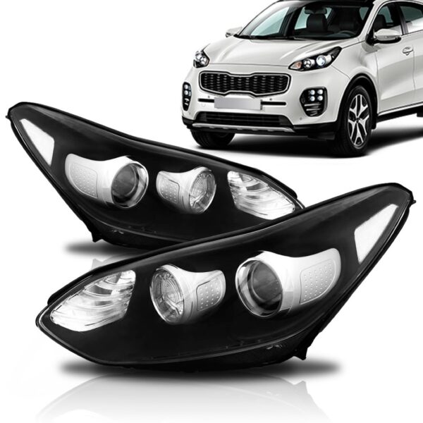 Farol Sportage 2017 A 2019 Eletrico C Motor C Projetor C Led Lado Esquerdo