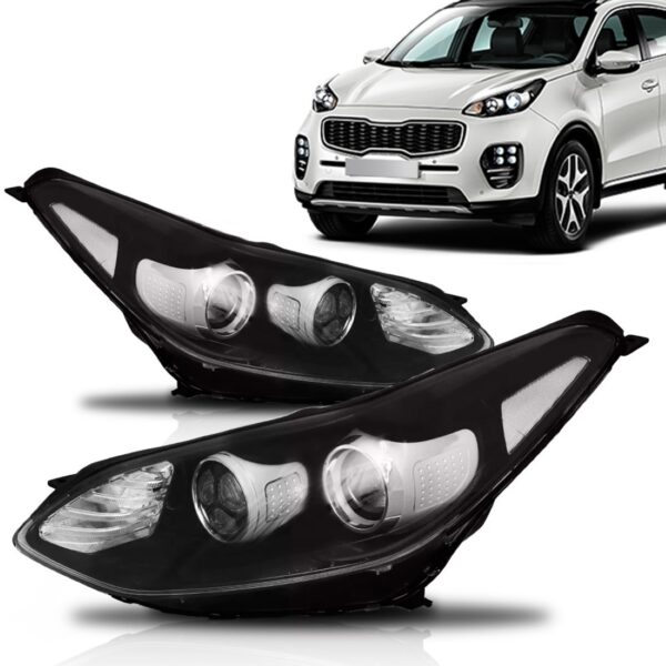 Farol Dianteiro Sportage 2017 A 2019 Manual C Projetor C Led Lado Direito