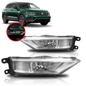 Farol Milha Tiguan Allspace 18 19 2020 2021 Cromado 1ª Linha Esquerdo Motorista