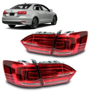 Kit Sinaleira Traseira Jetta 2011 2012 2013 2014 Com Led Vermelho