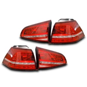 Kit 4 Lanternas Traseiras Golf Gti Mk7 2014 A 2017 Com Led - Esquerdo