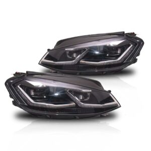 Par Farol Golf Gti Mk7.5 2018 A 2020 Friso Cromado C/ Led