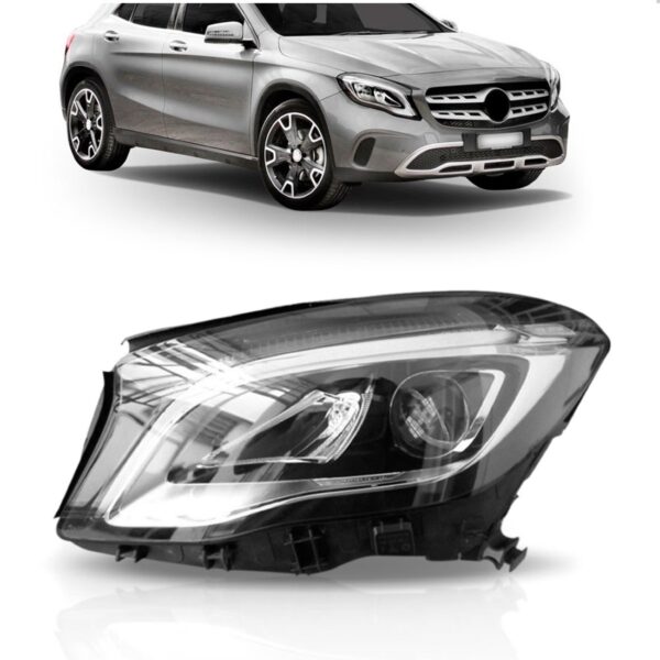 Farol Mercedes Gla 2017 2018 2019 Com Led Bixenon Sem Reator Lado Esquerdo