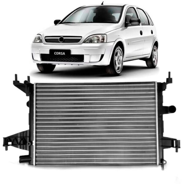 Radiador Corsa Montana 2003 04 05 06 07 08 09/2012 Manual