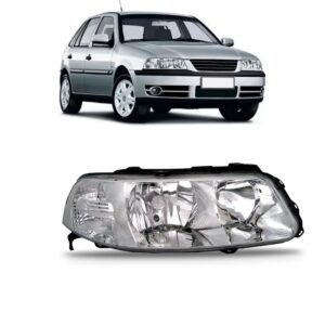 Farol Gol 1999 00 01 02 03 A 05 Foco Duplo Cromado 1ª Linha Direito/passageiro