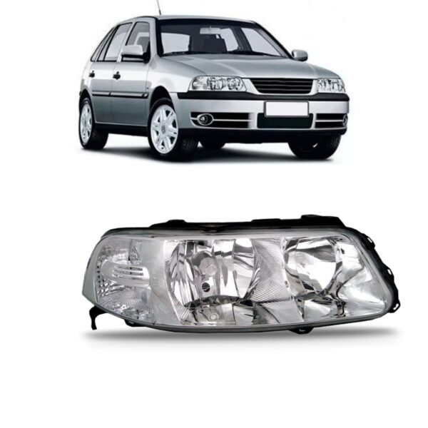 Farol Gol 1999 00 01 02 03 A 05 Foco Duplo Cromado 1ª Linha Direito/passageiro