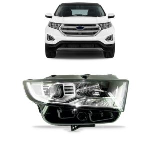 Farol Para Ford Edge Com Motor E Projetor 2016 2017 Elétrico Lado Direito