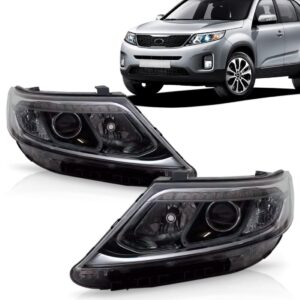Farol Sorento 2014 2015 Eletrico Com Motor Com Led 1ª Linha - Esquerdo/motorista