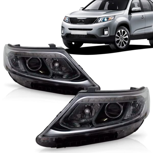 Farol Sorento 2014 2015 Eletrico Com Motor Com Led 1ª Linha - Esquerdo/motorista