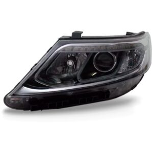 Farol Sorento 2014 2015 Preto Elet C Motor C Led C Ent Xênon Lado Esquerdo