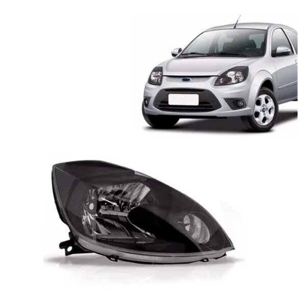 Farol Ka 2008 09 2010 11 2012 Manual Mascara Negra 1ª Linha Direito/passageiro