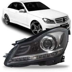 Farol C200 2012 13 2014 Elétrico Com Led Sem Xênon 1ª Linha Esquerdo/motorista
